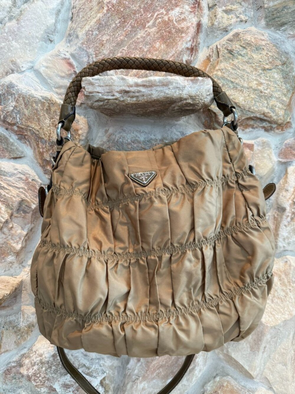 Prada Tessuto Gaufre Hobo Bag (Early 2000's) - Picture 3 of 9